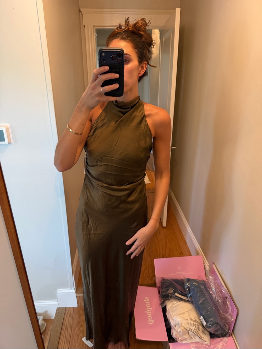 Reformation Olive Halter Maxi Dress